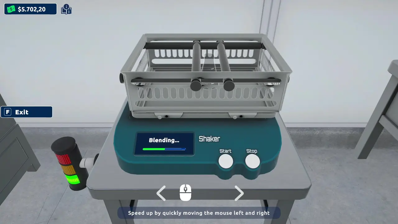 Shaker mini-game