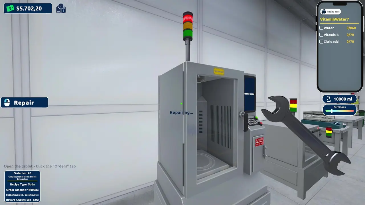 Repairing a machine